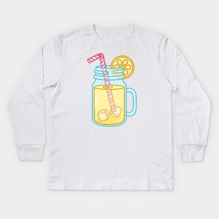 Cute Lemonade Jar Kids Long Sleeve T-Shirt